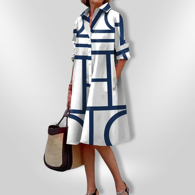 Lunara™ | Vestido Midi con Patrón Geométrico