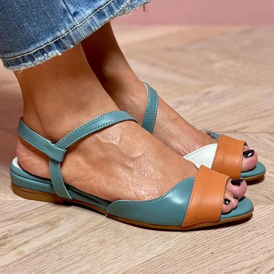 GINEVRA | Sandalias Abiertas Tricolores Elegantes para un Estilo Sofisticado