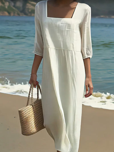 Lunelle – Vestido de lino informal