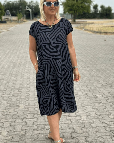 Nelia™ - Vestido de verano con cuello redondo y bonito estampado