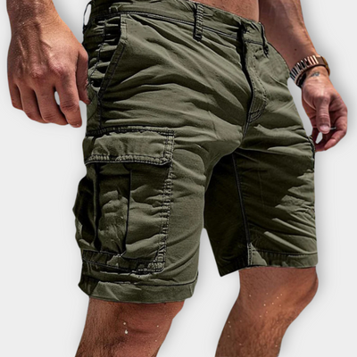 Tharnulf – Pantalones cortos cargo con bolsillos de solapa