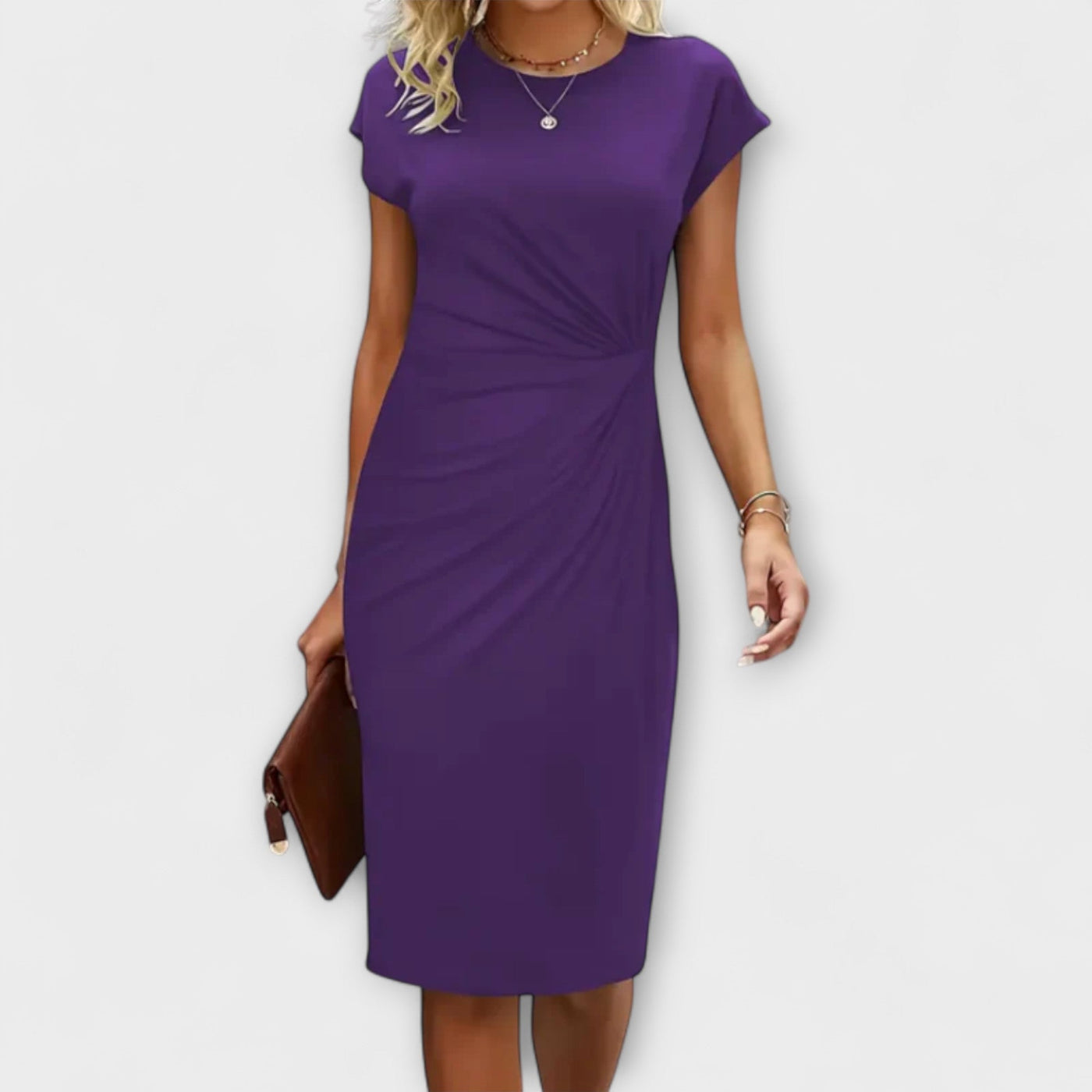 Mina – Vestido de Noche de Manga Corta