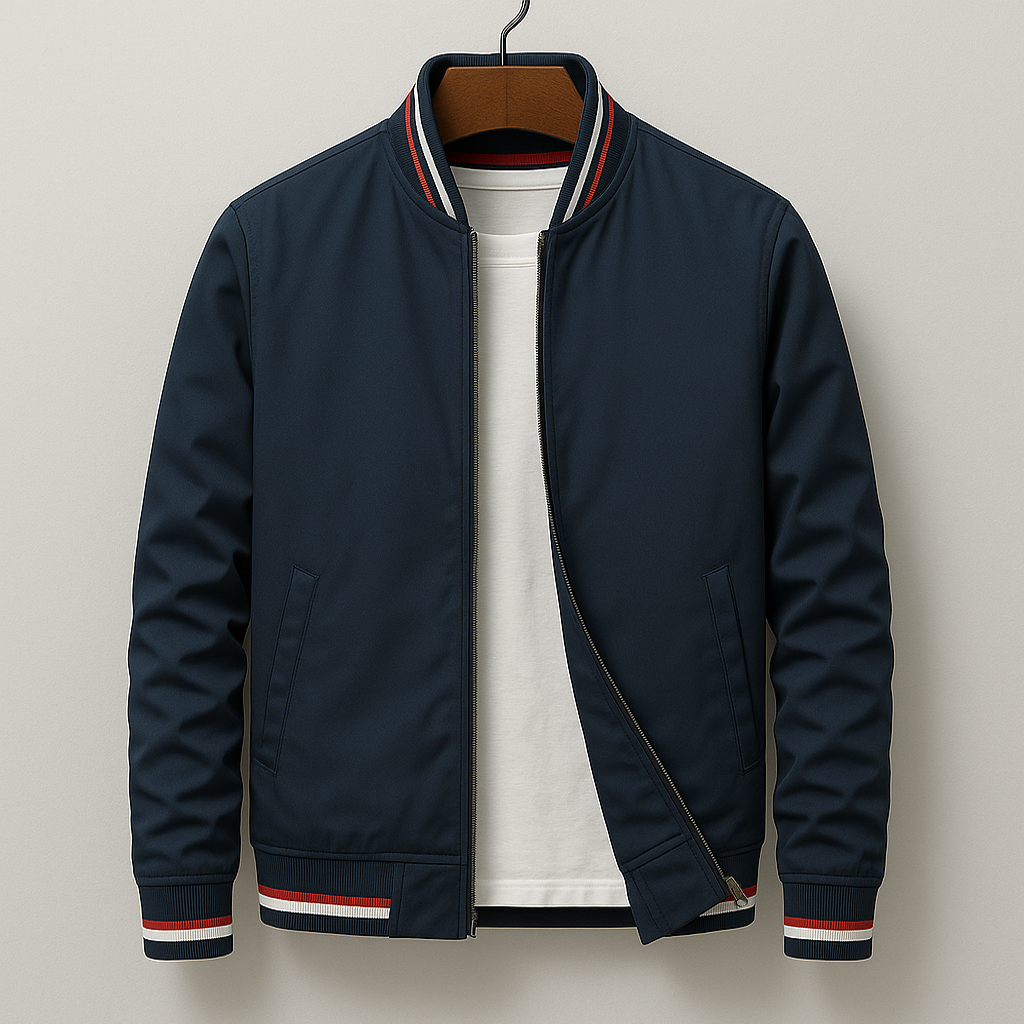 Chez Monsieur™ | Chaqueta Bomber Elegante a Rayas