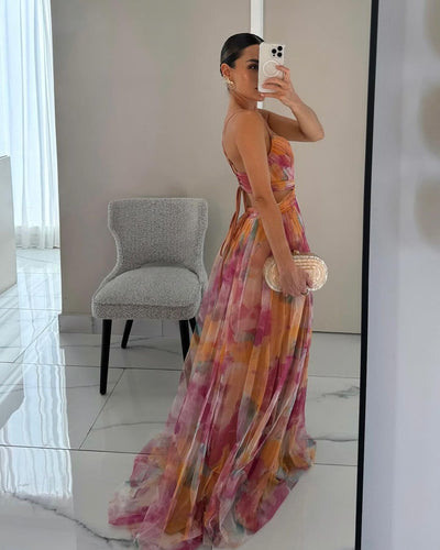 Giselle - Encantador Maxi-vestido con Estampado Floral