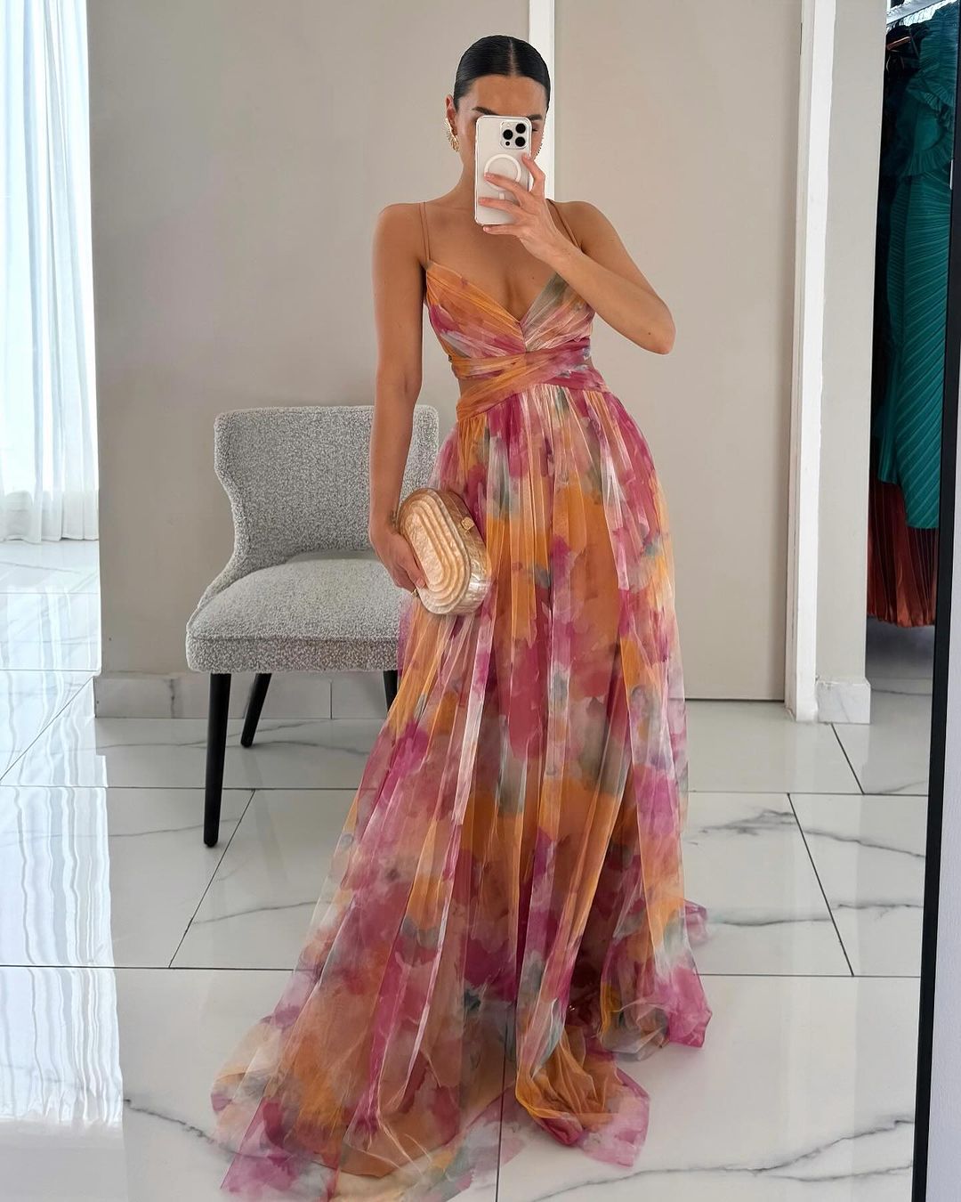 Giselle - Encantador Maxi-vestido con Estampado Floral