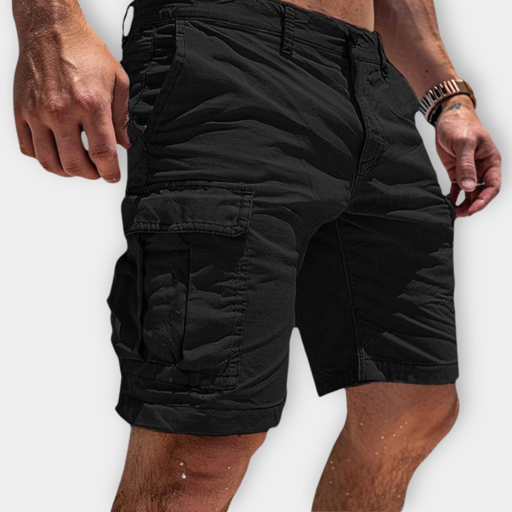 Tharnulf – Pantalones cortos cargo con bolsillos de solapa