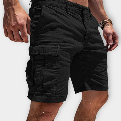 Tharnulf – Pantalones cortos cargo con bolsillos de solapa