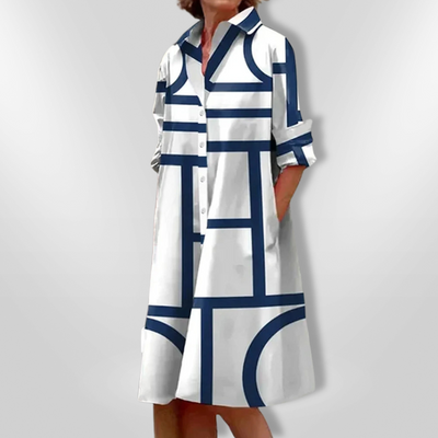 Lunara™ | Vestido Midi con Patrón Geométrico