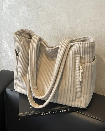 Maria – Bolsa de mano de costura con detalle de cordón