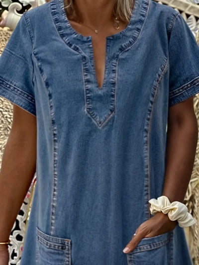 Lunara® | Vestido de Denim Suave