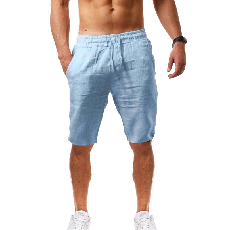 Thiago - pantalones cortos de algodón y lino