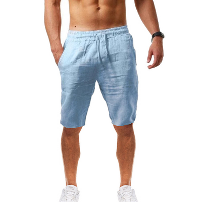 Thiago - pantalones cortos de algodón y lino