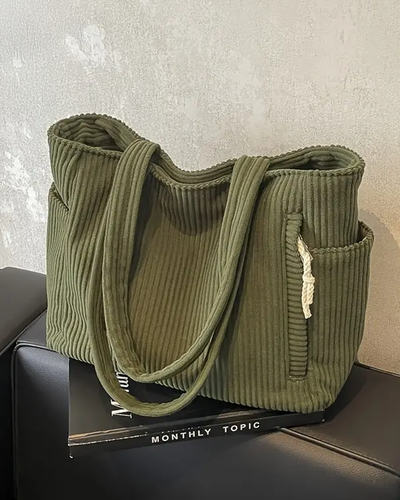 Maria – Bolsa de mano de costura con detalle de cordón
