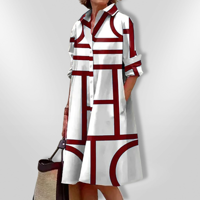 Lunara™ | Vestido Midi con Patrón Geométrico