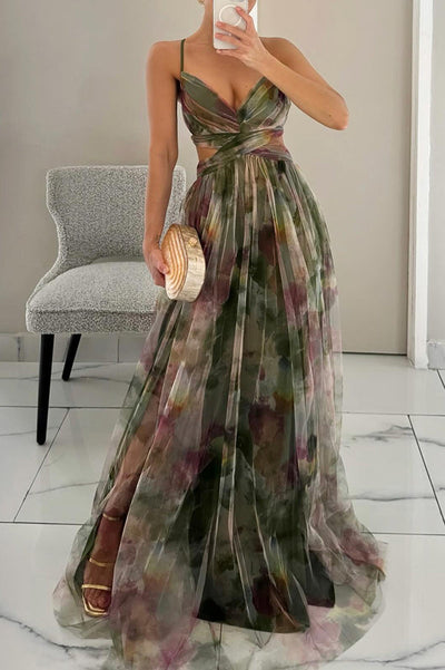 Giselle - Encantador Maxi-vestido con Estampado Floral