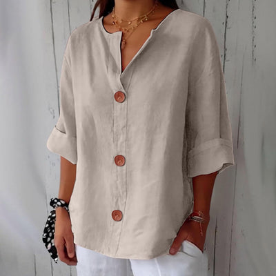 Laila - Blusa Casual de Lino