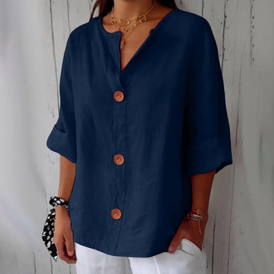 Laila - Blusa Casual de Lino