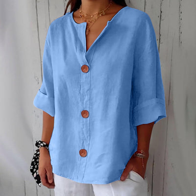 Laila - Blusa Casual de Lino