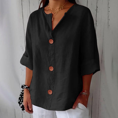Laila - Blusa Casual de Lino