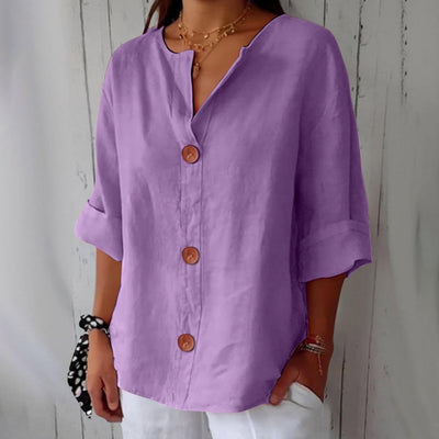 Laila - Blusa Casual de Lino