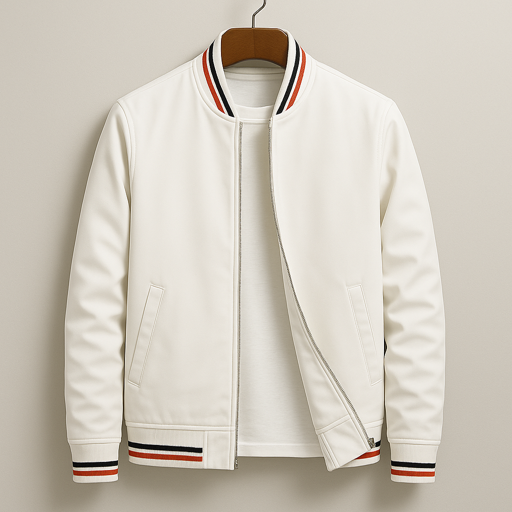 Chez Monsieur™ | Chaqueta Bomber Elegante a Rayas