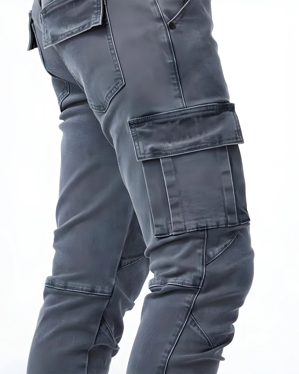 Pantalones Cargo Stretch Marino