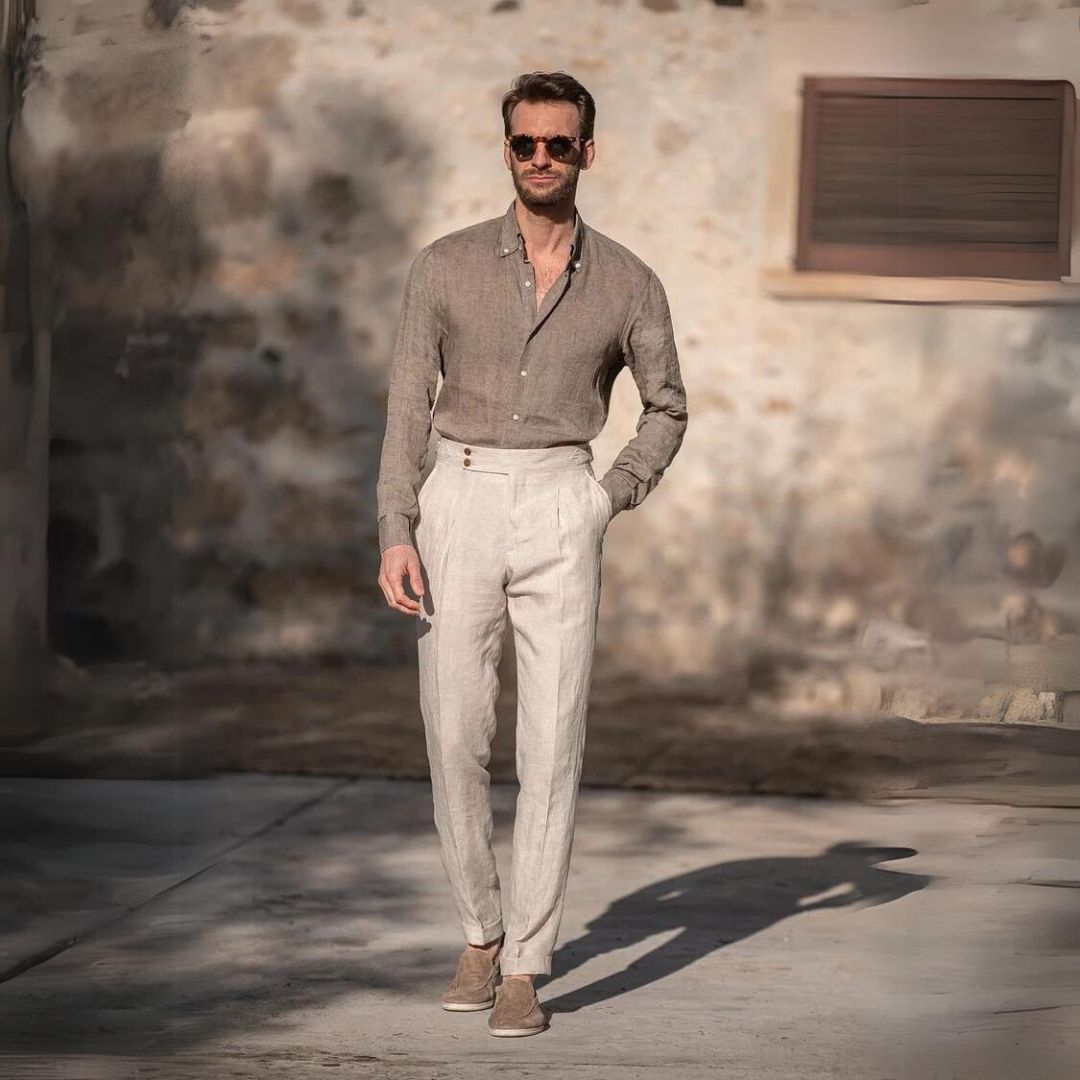 Pantalones de lino Gold Coast