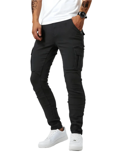Pantalones Cargo Stretch Marino