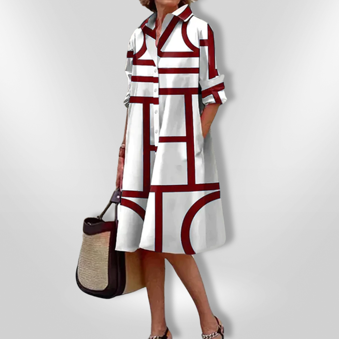 Lunara™ | Vestido Midi con Patrón Geométrico