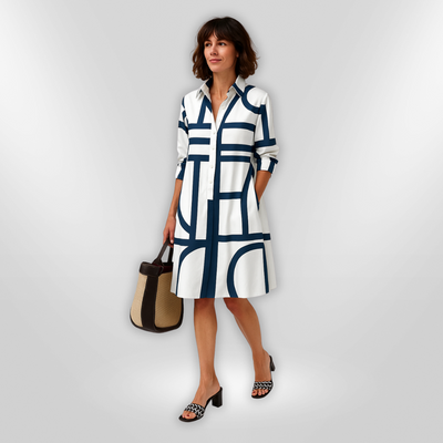 Lunara™ | Vestido Midi con Patrón Geométrico