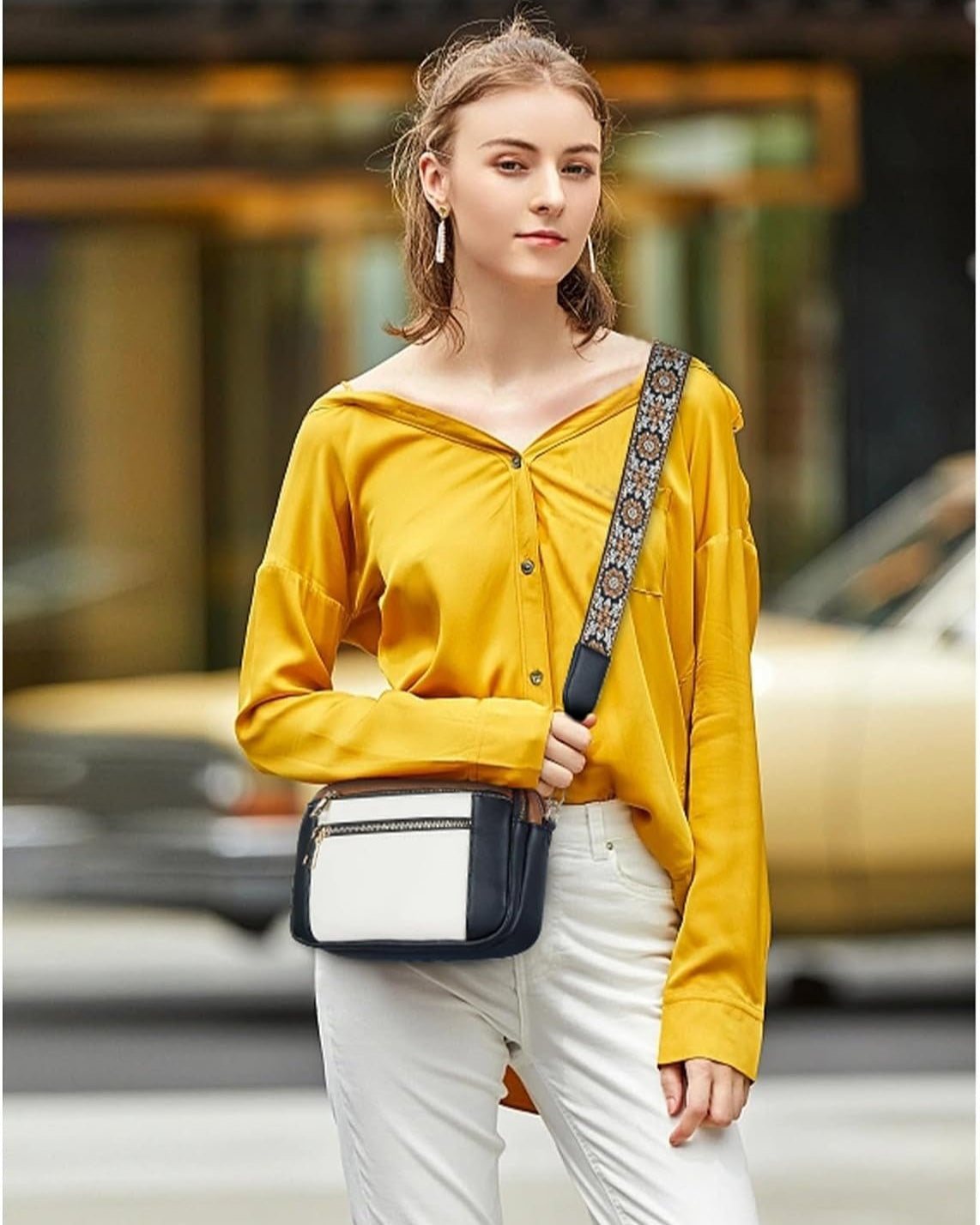 Camille | Elegante Bolso de Cuero con Bolsillos