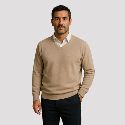 Francisco - Jersey de Cachemira con Cuello en Pico