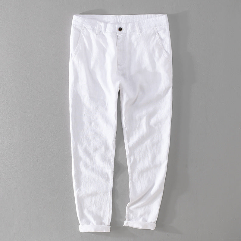 Pantalones de lino premium