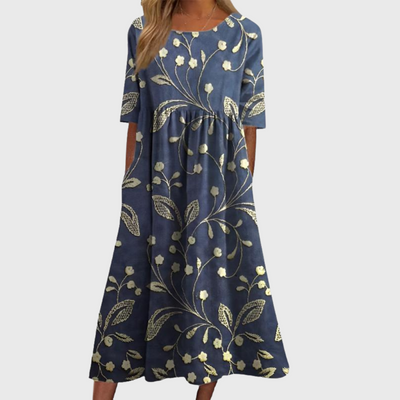 Lunara™ | Vestido Midi Floral Elegante