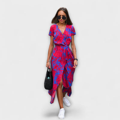 Viola – Vestido de manga corta con escote en V