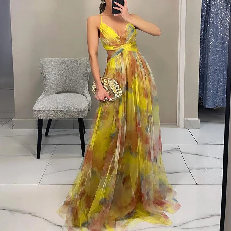 Giselle - Encantador Maxi-vestido con Estampado Floral