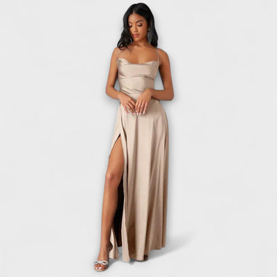Nora – Vestido de Noche de Satén