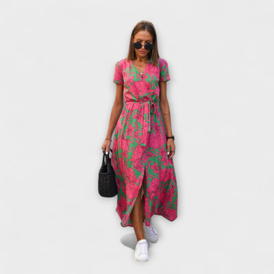 Viola – Vestido de manga corta con escote en V