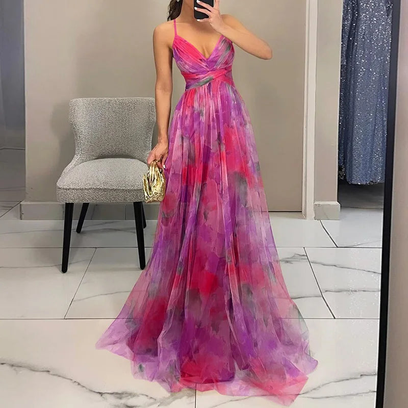 Giselle - Encantador Maxi-vestido con Estampado Floral