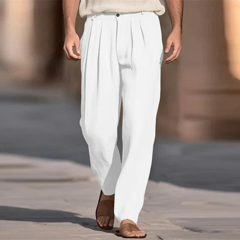 Pantalones casuales de lino