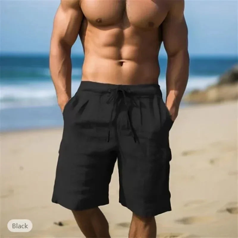 Sergio - Pantalones Cortos de Lino para Hombre