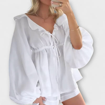 Palmira – Conjunto de Verano Elegante en Blanco