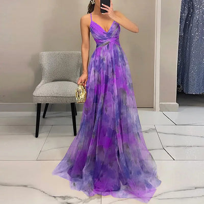 Giselle - Encantador Maxi-vestido con Estampado Floral