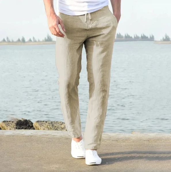 Pantalones de lino casuales