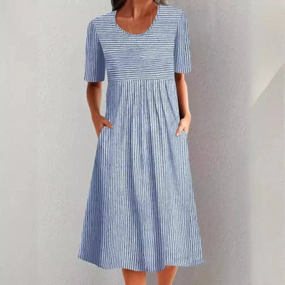 Lunara™ | Vestido de Verano a Rayas Casual