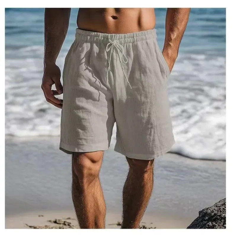 Sergio - Pantalones Cortos de Lino para Hombre