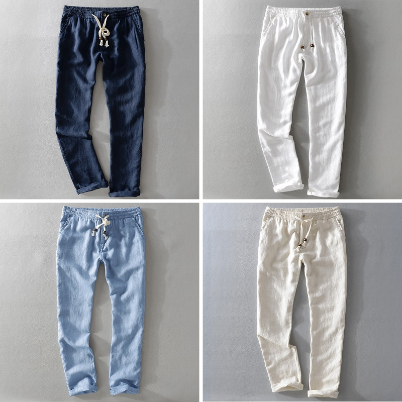 Pantalones de lino casuales Ibiza