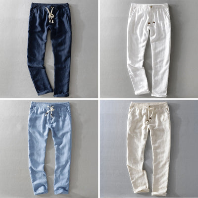 Pantalones de lino casuales Ibiza