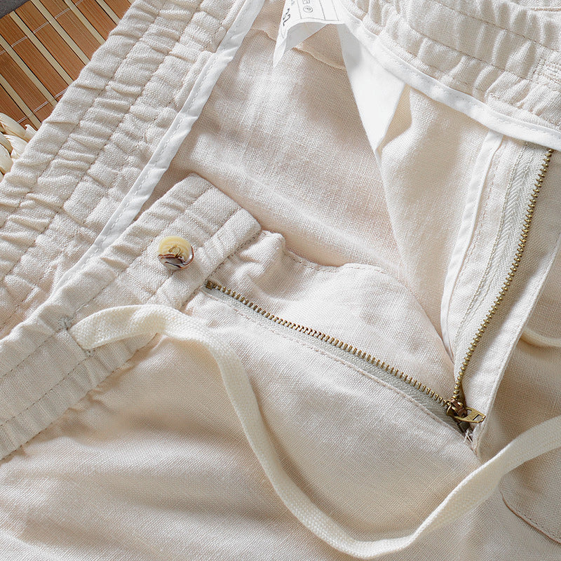 Pantalones de lino casuales Ibiza
