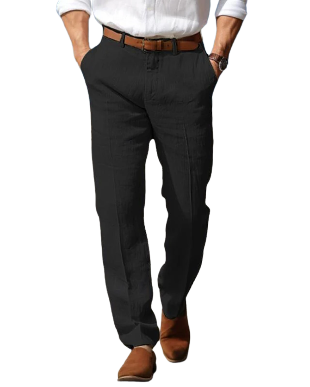 Pantalones de lino elegantes